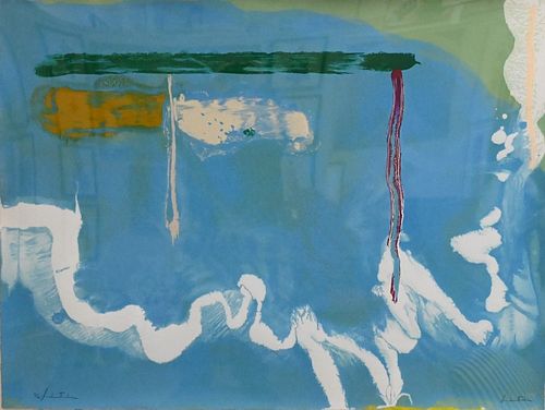 Helen Frankenthaler (1928 - 2011), "Skywriting", screen print in color, pencil numbered lower left 81/110, pencil signed, in contemporary frame, 30" x