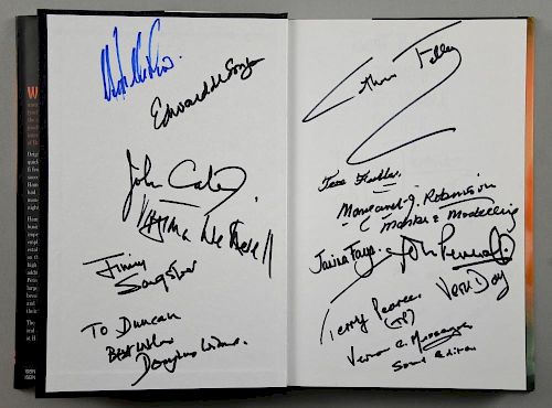 A Thing Of Unspeakable Horror, The History of Hammer Films, hardback books signed by 21 including Te