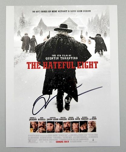 Quentin Tarantino signed promotional 10 x 8 inch photograph for The Hateful Eight.Provenance: Signed