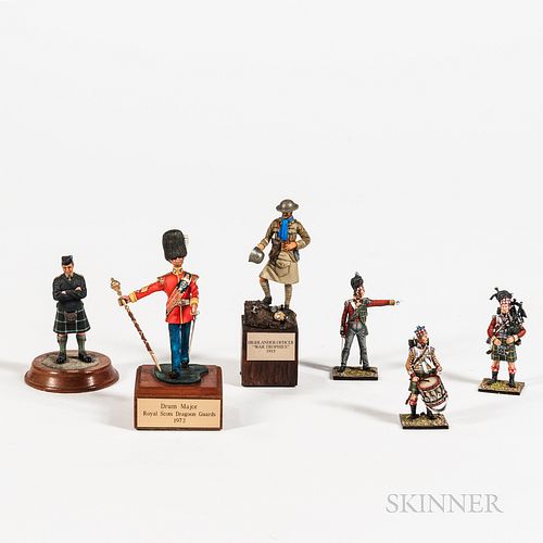 Twenty-six Red Lancer Miniature Soldiers