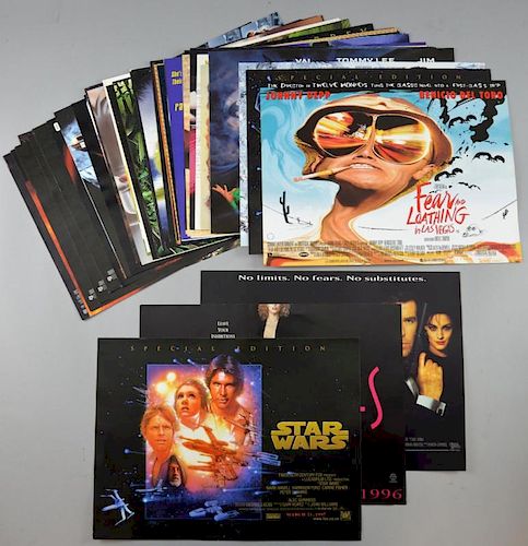 50 approx mini film posters including, Star Wars (1997), GoldenEye, Show Girls, James Bond Die Anoth