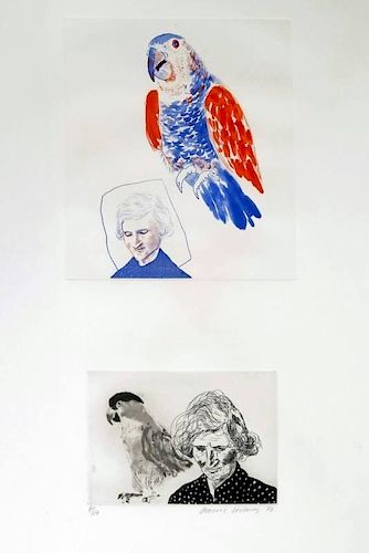 David Hockney 'Mother With Bird', Signed Edition