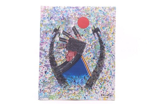 Original Dau-Law-Tain Kiowa Peyote Painting 2021