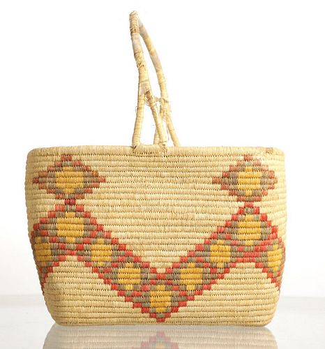 C. 1930-1940's Jicarilla Apache Polychrome Basket