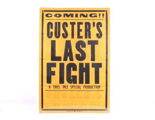 Custer's Last Stand Film Poster Circa 1912