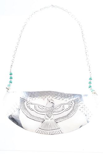 Armand American Horse Silver & Turquoise Gorget