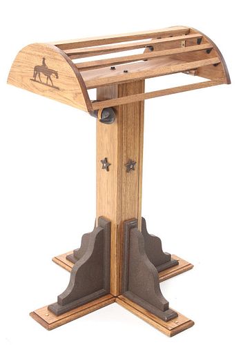 Western Cowboy Buffalo Horn Saddle Stand