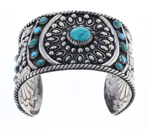 Armand American Horse Silver & Turquoise Bracelet