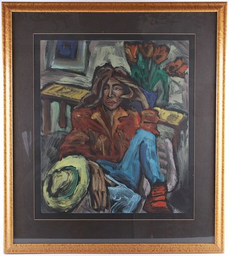 Modern Impressionist Portrait In Birdseye Frame