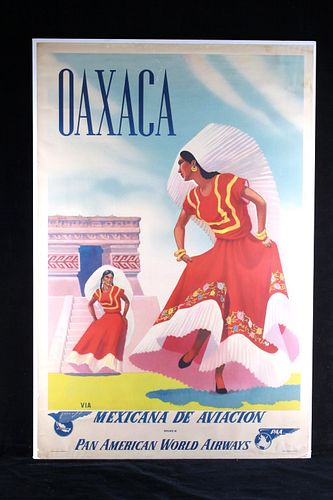 Original Pan American World Airways- Oaxaca Poster