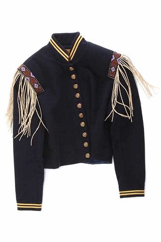 Double D Ranch Beaded Fringed Wool Jacket