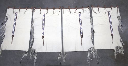 Custom Western Beaded Chap Leather Curtains