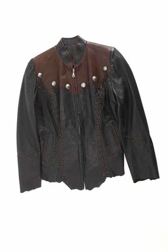 Tribe America Buffalo Nickel Concho Leather Jacket