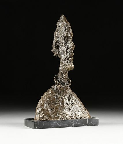 after ALBERTO GIACOMETTI (Swiss  1901-1966) A BRONZE SCULPTURE, "Hommage to Giacometti," 20th