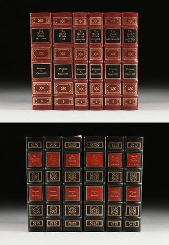 A GROUP OF TWELVE EASTON PRESS TITLES, WINSTON CHURCHILL'S WORLD WAR I AND II SERIES, CONNECTICUT,