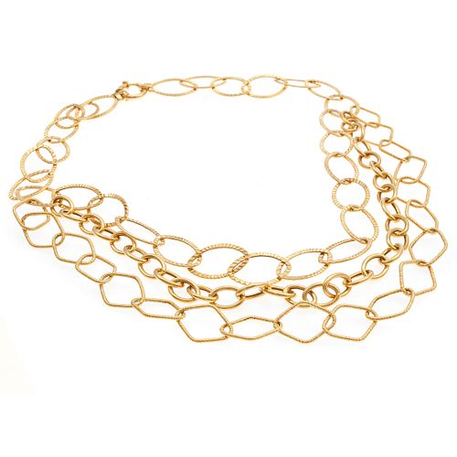 18k Yellow Gold Italian Link Necklace