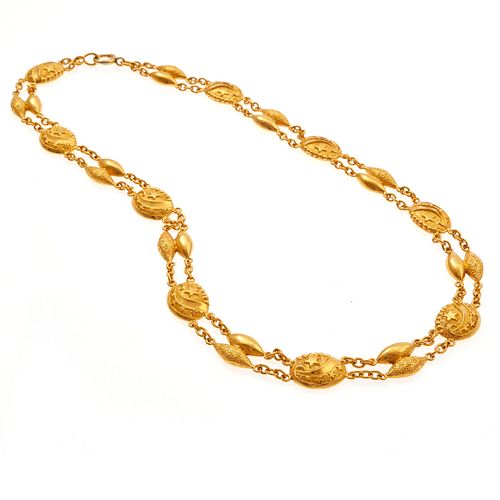 Chinese 24k Yellow Gold Necklace