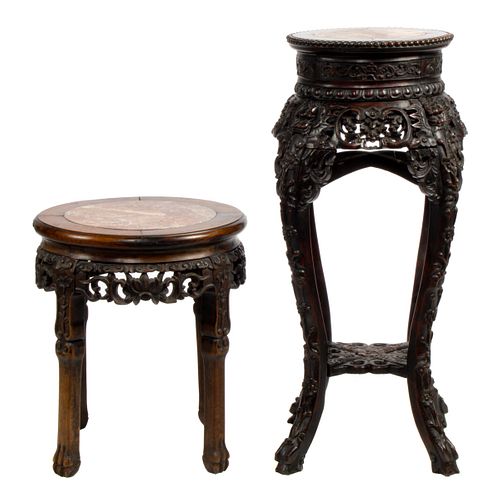 Two Chinese Plant/Urn Stands