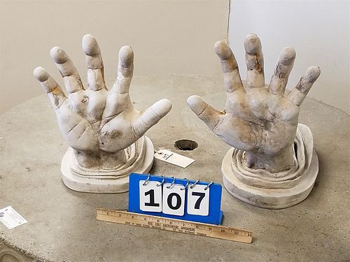 PR CAST CEMENT HAND SHELVES 13"H X 8"W X 13 1/2"D