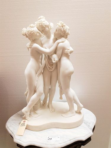 RESIN STATUE OF THE 3 MAIDENS 27"