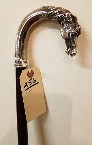 STERL HANDLE CANE HORSE