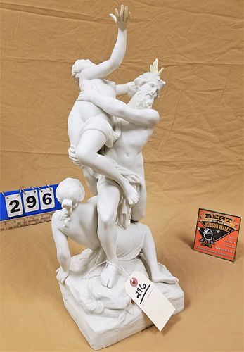 19TH C PARIAN GROUP (REPAIR ON TWO HANDS) 20 1/2"