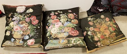 BX 3 LG TAPESTRY PILLOWS 2-27" X 24" AND 22" X 25"