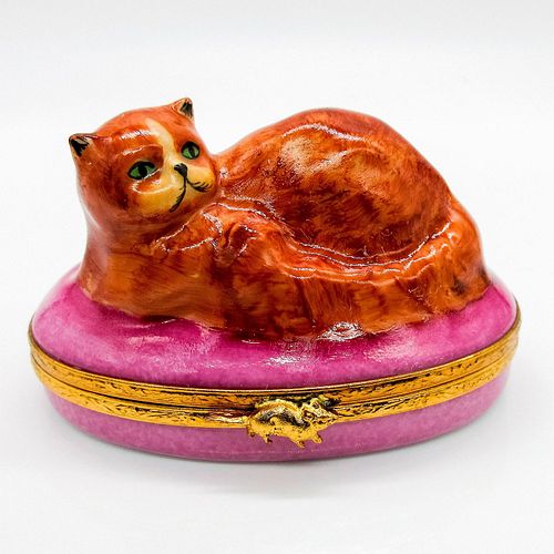 Chinchilla Persian Cat - Limoges Trinket Box
