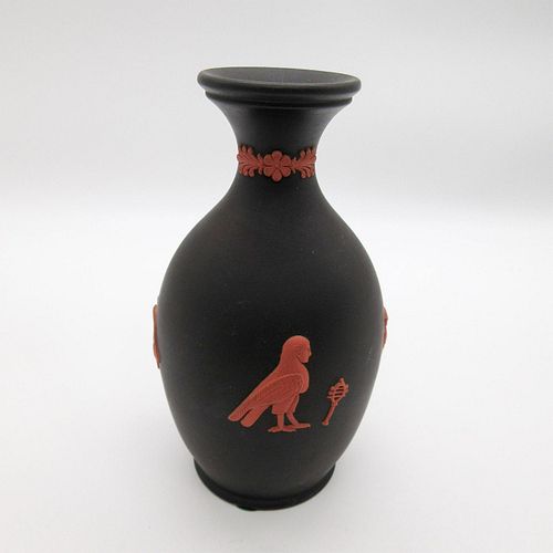 Wedgwood Terracotta on Black Jasperware Bud Vase