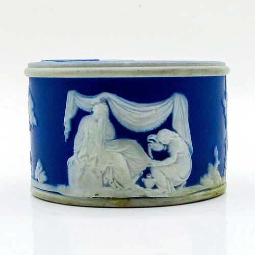 Wedgwood Portland Blue Jasperware Porcelain Inkwell