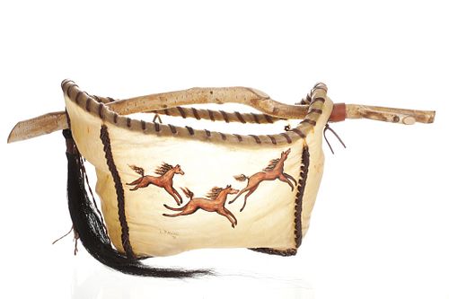 Native American Parfleche Contemporary Basket