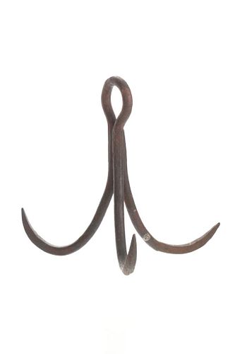 C. 1850-1890 Hand Forged Treble-Hook