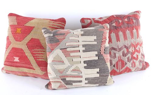 Eastern Anatolian Kilim Set of Pillows c. 1950's
