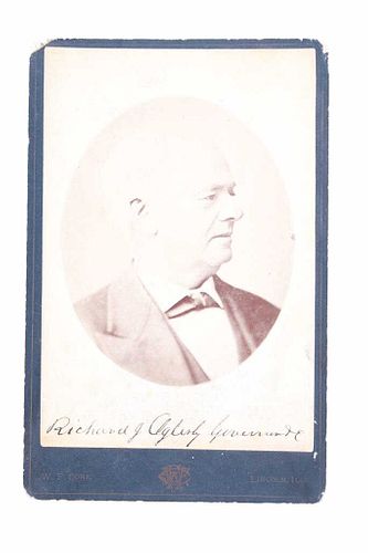 Richard Oglesby Signed Cabinet Card c.1880s