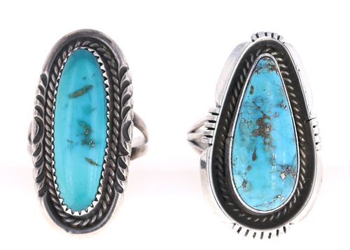 Navajo E. Begay & MP Kingman Turquoise Rings