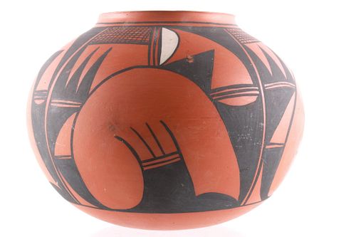 Hopi Acoma Polychrome Pottery Vessel c. 1983
