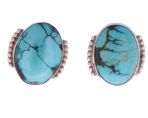 Navajo Jackson Sterling Silver Turquoise Earrings