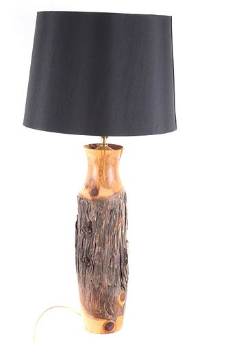 Turned Cedar Fence Post  Adirondack Table Lamp