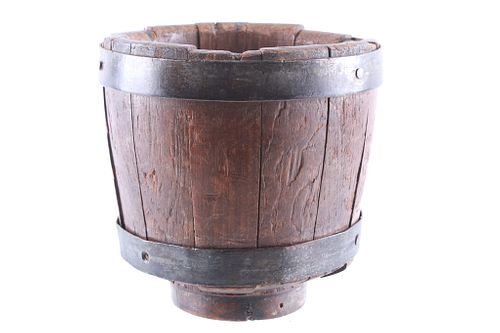 C.1850 Top "Bucket" From A Plunger Butter Churn