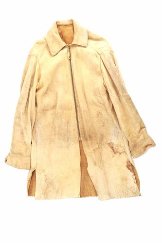 c.1940 Handmade Buckskin Long Coat