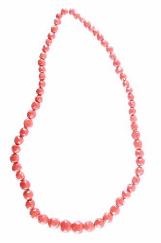 Navajo Graduated Branch Coral Necklace Large