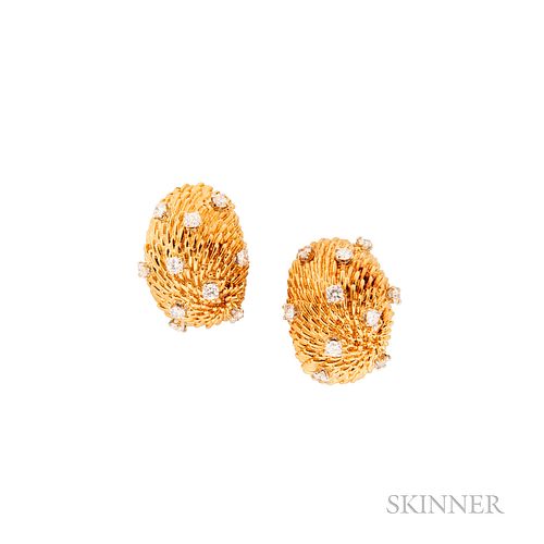 Van Cleef & Arpels 18kt Gold and Diamond Earrings