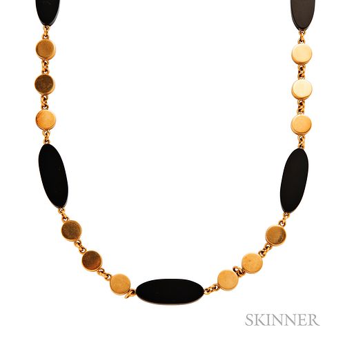 Van Cleef & Arpels 18kt Gold and Onyx Necklace