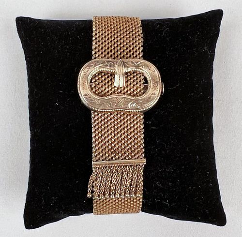 Victorian Gold Mesh Slide Bracelet
