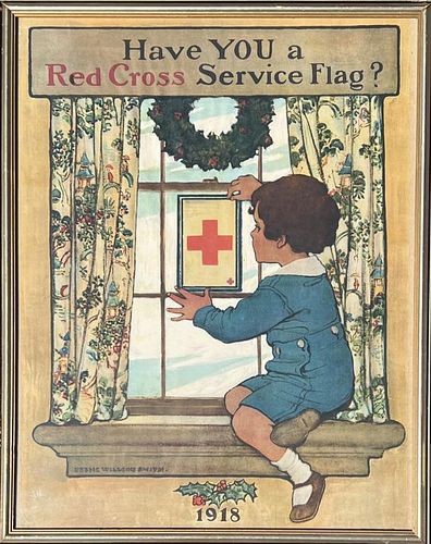 WWI Red Cross Lithographic Poster
