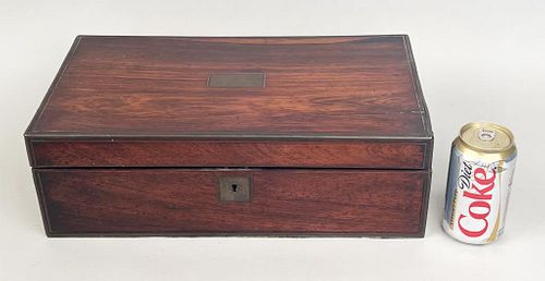 Small Antique Mahogany Traveling Desk Box