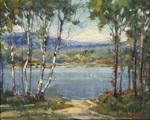 Wallace, Impressionist Landscape O/B Painting