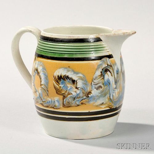 Small Mocha-decorated Pearlware Pitcher