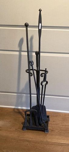 Group Wrought Iron Fireplace Tools