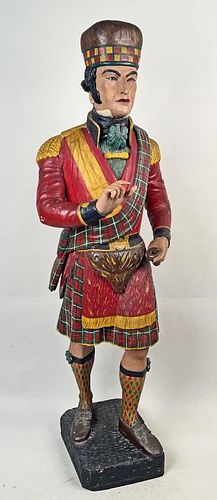 Carved/Painted Wood Scotsman Tobacco Store Figure